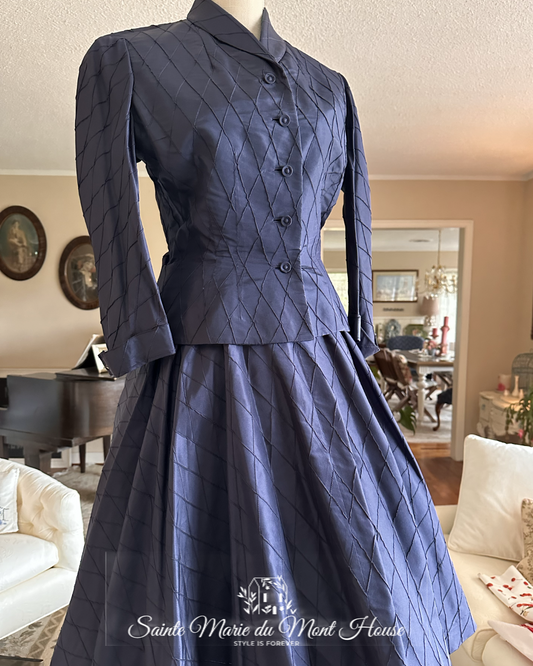 1940’s - 1950’s Two-Piece Navy Suit