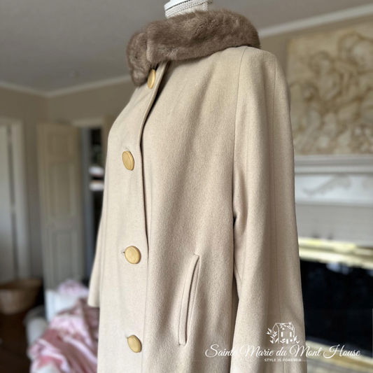 1960's Cashmere Coat with Mink Collar