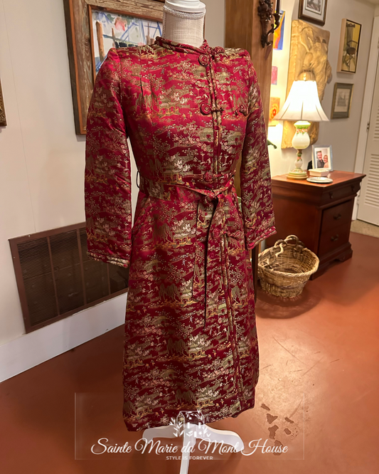 Stunning Garnet Chinese Coat