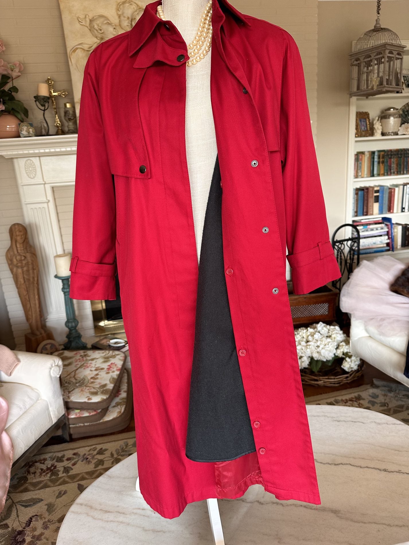 1980's J.G. Hook Red All-Weather Coat