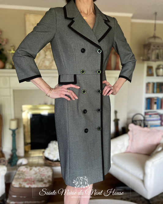 Black and Grey Professional Coat Dress